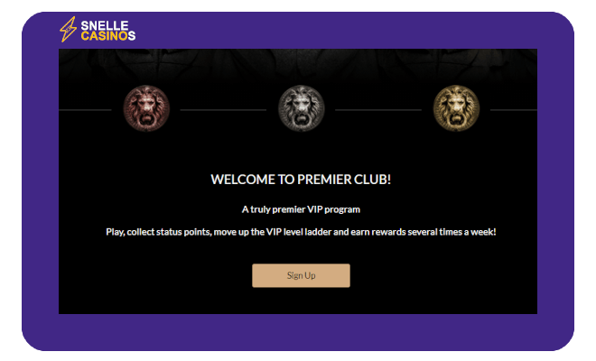 Premier Casino VIP Systeem